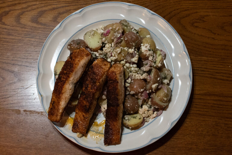 Crispy Pan-Fried Salmon with Smoky Zaatar Spice Rub