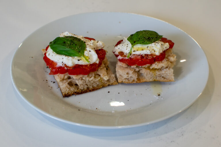 5-Minute High Protein Summer Sandwich: Burrata, Tomato & White Bean